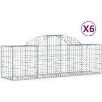 Arched Gabion Basket Stone Basket Gabion Retaining Wall Galvanised Iron vidaXL