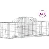 Arched Gabion Basket Stone Basket Gabion Retaining Wall Galvanised Iron vidaXL