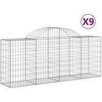 Arched Gabion Basket Stone Basket Gabion Retaining Wall Galvanised Iron vidaXL