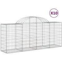 Arched Gabion Basket Stone Basket Gabion Retaining Wall Galvanised Iron vidaXL