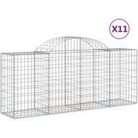 Arched Gabion Basket Stone Basket Gabion Retaining Wall Galvanised Iron vidaXL