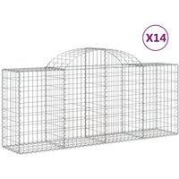 Arched Gabion Basket Stone Basket Gabion Retaining Wall Galvanised Iron vidaXL