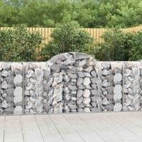 vidaXL Arched Gabion Baskets 3 pcs 200x50x100/120 cm