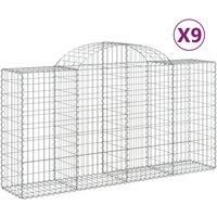 Arched Gabion Basket Stone Basket Gabion Retaining Wall Galvanised Iron vidaXL