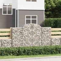 vidaXL Arched Gabion Baskets 3 pcs 200x50x120/140 cm