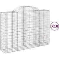 Arched Gabion Basket Stone Basket Gabion Retaining Wall Galvanised Iron vidaXL