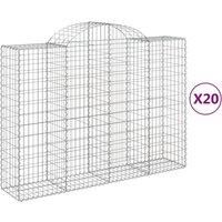 Arched Gabion Basket Stone Basket Gabion Retaining Wall Galvanised Iron vidaXL