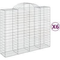 Arched Gabion Basket Stone Basket Gabion Retaining Wall Galvanised Iron vidaXL