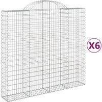 Arched Gabion Basket Stone Basket Gabion Retaining Wall Galvanised Iron vidaXL
