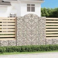 vidaXL Arched Gabion Baskets 2 pcs 200x50x220/240 cm