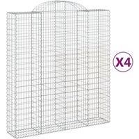 Arched Gabion Basket Stone Basket Gabion Retaining Wall Galvanised Iron vidaXL