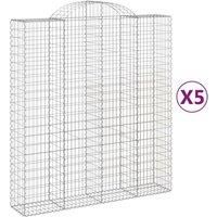 Arched Gabion Basket Stone Basket Gabion Retaining Wall Galvanised Iron vidaXL