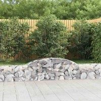 vidaXL Arched Gabion Baskets 2 pcs 300x30x40/60 cm
