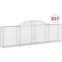 Arched Gabion Basket Stone Basket Gabion Retaining Wall Galvanised Iron vidaXL