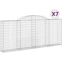 Arched Gabion Basket Stone Basket Gabion Retaining Wall Galvanised Iron vidaXL