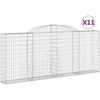 Arched Gabion Basket Stone Basket Gabion Retaining Wall Galvanised Iron vidaXL