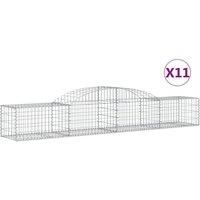 Arched Gabion Basket Stone Basket Gabion Retaining Wall Galvanised Iron vidaXL