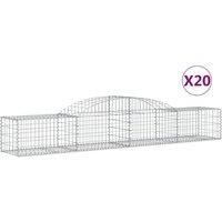 Arched Gabion Basket Stone Basket Gabion Retaining Wall Galvanised Iron vidaXL