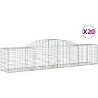 Arched Gabion Basket Stone Basket Gabion Retaining Wall Galvanised Iron vidaXL