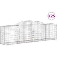 Arched Gabion Basket Stone Basket Gabion Retaining Wall Galvanised Iron vidaXL