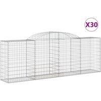Arched Gabion Basket Stone Basket Gabion Retaining Wall Galvanised Iron vidaXL