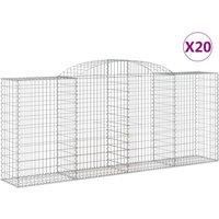Arched Gabion Basket Stone Basket Gabion Retaining Wall Galvanised Iron vidaXL