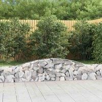 vidaXL Arched Gabion Baskets 4 pcs 400x30x40/60 cm