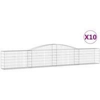 Arched Gabion Basket Stone Basket Gabion Retaining Wall Galvanised Iron vidaXL