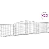 Arched Gabion Basket Stone Basket Gabion Retaining Wall Galvanised Iron vidaXL
