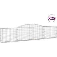 Arched Gabion Basket Stone Basket Gabion Retaining Wall Galvanised Iron vidaXL