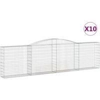 Arched Gabion Basket Stone Basket Gabion Retaining Wall Galvanised Iron vidaXL