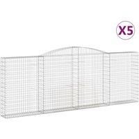 Arched Gabion Basket Stone Basket Gabion Retaining Wall Galvanised Iron vidaXL
