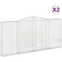 Arched Gabion Basket Stone Basket Gabion Retaining Wall Galvanised Iron vidaXL