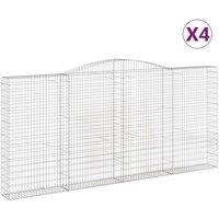 Arched Gabion Basket Stone Basket Gabion Retaining Wall Galvanised Iron vidaXL