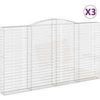 Arched Gabion Basket Stone Basket Gabion Retaining Wall Galvanised Iron vidaXL