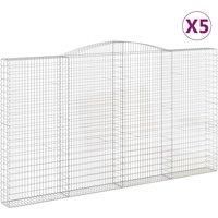 Arched Gabion Basket Stone Basket Gabion Retaining Wall Galvanised Iron vidaXL