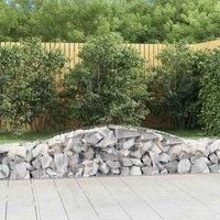 vidaXL 2x Arched Gabion Baskets 400x50x40/60 cm Galvanised Iron Wire Stone