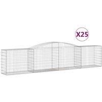 Arched Gabion Basket Stone Basket Gabion Retaining Wall Galvanised Iron vidaXL