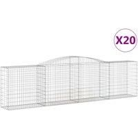 Arched Gabion Basket Stone Basket Gabion Retaining Wall Galvanised Iron vidaXL