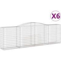 Arched Gabion Basket Stone Basket Gabion Retaining Wall Galvanised Iron vidaXL