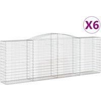 Arched Gabion Basket Stone Basket Gabion Retaining Wall Galvanised Iron vidaXL