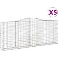 Arched Gabion Basket Stone Basket Gabion Retaining Wall Galvanised Iron vidaXL
