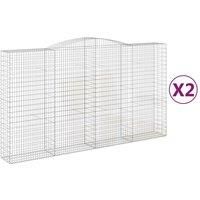 Arched Gabion Basket Stone Basket Gabion Retaining Wall Galvanised Iron vidaXL