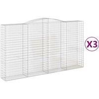 Arched Gabion Basket Stone Basket Gabion Retaining Wall Galvanised Iron vidaXL