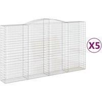 Arched Gabion Basket Stone Basket Gabion Retaining Wall Galvanised Iron vidaXL