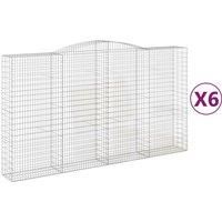 Arched Gabion Basket Stone Basket Gabion Retaining Wall Galvanised Iron vidaXL