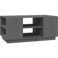 vidaXL Solid Wood Pine Coffee Table Grey Wooden Side Sofa Accent End
