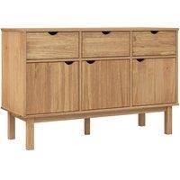 Solid Wood Pine Sideboard Wooden Highboard Home Organiser Multi Colours vidaXL