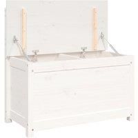 vidaXL White Bench - Comfortable Seating with Storage, Solid Pine Wood, Perfect for Living Room or Hallway