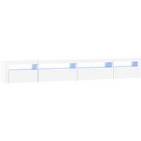 vidaXL TV Cabinet with LED Lights White 270x35x40 cm